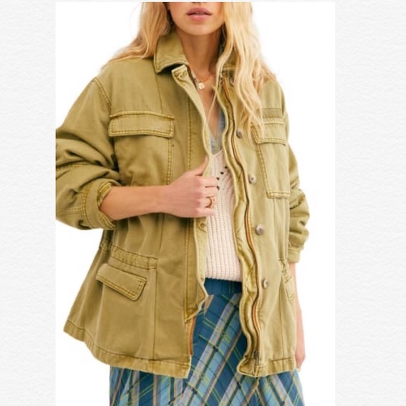 Free People Military Inspired Army Jacket - Picture 2 of 9
